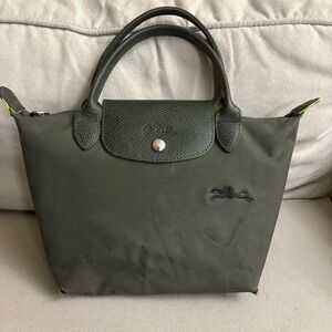 Longchamp Bag Le Pliage Green Small Tote Canvas Bag
